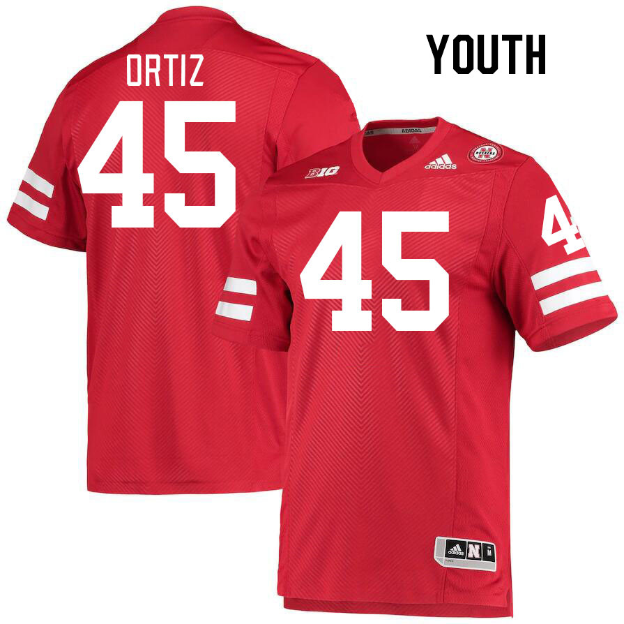 Youth #45 Marco Ortiz Nebraska Cornhuskers College Football Jerseys Stitched Sale-Red